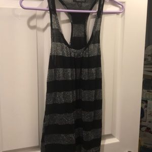 Black and silver stripe tank